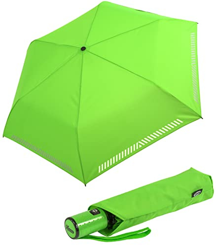 iX-brella Automatik Kinderschirm Safety Reflex extra leicht - neon grün