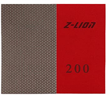 Z-LION 2 x Diamant-Schleifpapierbögen, Diamant-Schleifpapier zum Schleifen von Stein, Glas, Keramik (Körnung 200), 2 Stück