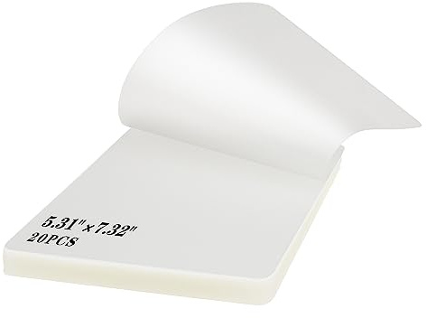 CANLENPK Thermo-Laminierfolien,13.5 x 18.6 cm,3.1mil Dick,Hochwertige,Transparente Kunststoff-Laminierblätter,Foto,Papier,Karte, Notizkarte,Ausweis,Visitenkarten-Laminierungstaschen (20 Stück)