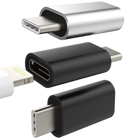 Adaptateur Lightning Femelle vers USB-C Mâle (Lot de 3) Câble Chargeur pour Apple pour iPhone 13 Compatible avec Samsung Galaxy Note S21/S22/S23 Ultra Pixel pour iPhone 15 Pro Max Plus pour iPad Pro