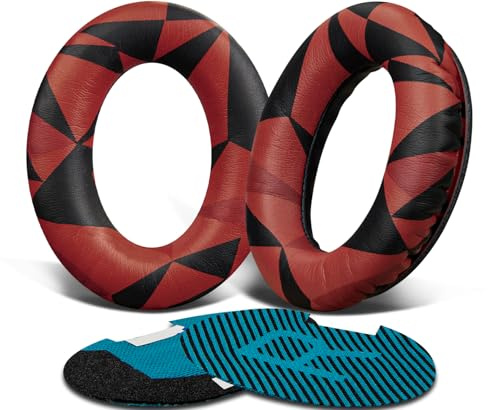 SoloWIT Protein Leather Earpads Cushions for Bose Headphones, Replacement Ear Pads for Bose QuietComfort 15 QC15 QC25 QC2 QC35/Ae2 Ae2i Ae2w/SoundTrue & SoundLink Around-Ear Series - Red Storm