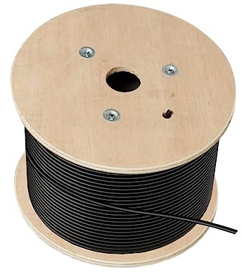 Cat8 Bulk Ethernet Cable 650ft, Outdoor/Indoor CAT 8 Double Shielded Ethernet Bulk Cable Reel 2000Mhz 40G Heavy-Duty Waterproof 26AWG S/FTP Cat 8 Ethernet Spool Black(Connector Included