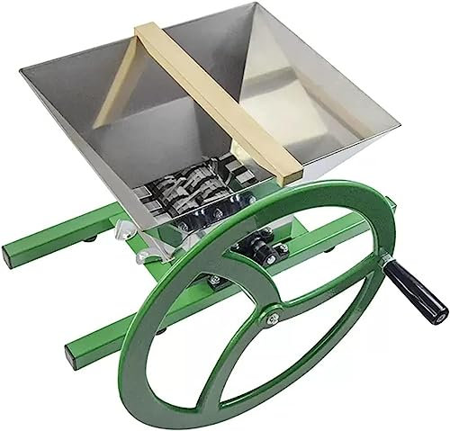 HACSYP Pressoir a Fruit Presse à vin, broyeur Manuel en Acier Inoxydable 7L, broyeur de pulpe de Fruits, avec poignée Facile à Tourner, Peut écraser Toutes Sortes de Fruits et légumes