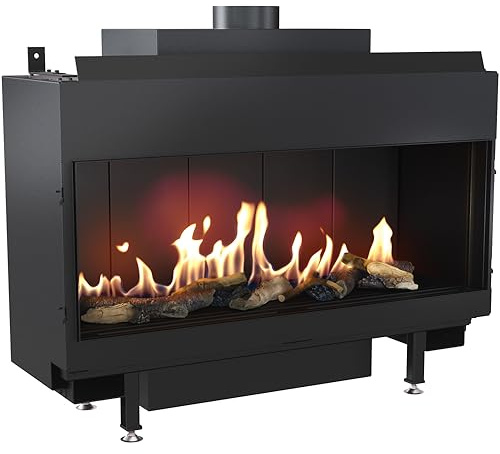 KRATKI Camino a gas LEO 8,2 kW frontale A inserto per camino da incasso 100