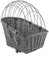 MaxxPet Fahrradkorb Hund – Hondekorb Fahrrad hinten 15kg - Hundefahrradkorb für gepäckträger - Gewebter Korb 55x35x51,5 cm – Fahrradkorb für Hunde mit Schutzgitter