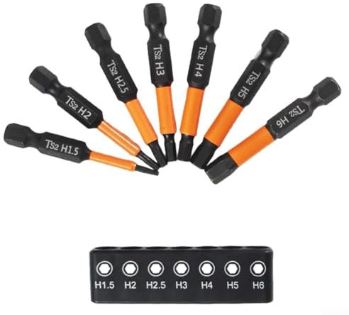 7 Stück Magnetische Sechskantschlüssel Bohrer Set 1/4 Schaft H1.5-H6 Impact Hex Kopf Schraubendreher Bit Sets
