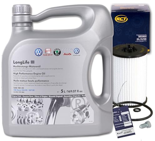 Ölfilter Filtereinsatz 5L LL3 Öl Tdi | SH4088L / Of-731+1113800100+MN1801+ LL 0W30 für A3 A4 Q3 Q5 Golf 7