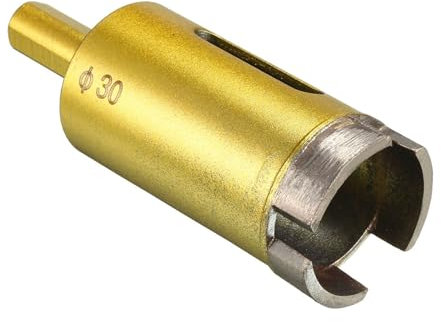 CoCud Diamond Core Drill Bit, 30mm Dia Round Shank, Tiles Stones Marble Concrete Dry/Wet Hole Saws - (Applications: for M10 Angle Grinder), 1-Piece