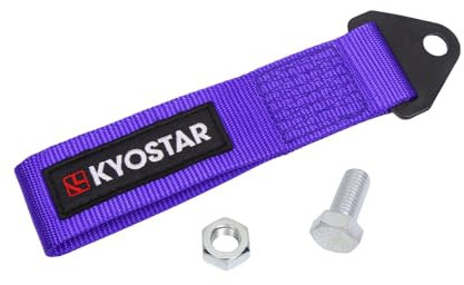 Kyostar Universal Racing Tow Strap for Front or Rear Bumper Towing Hooks, High Strength Tow Straps, Upgrade Version (Purple)