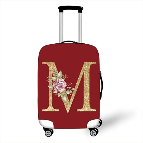 Highdi 3D Rot Brief Kofferhülle, Elastisch Reise Kofferschutzhülle Reisekoffer Koffer Schutzhülle, Kofferhülle Kofferschutzhülle, Kratzfest Kofferschutz - Schwarz (M,XL (29-32 Zoll))