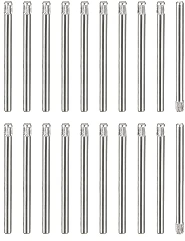 QUARKZMAN 2,1x30mm 304 Edelstahl Zentrierstifte, 40 Stück Rändelkopf Flachkegel Zentrierstift, Zylindrischer Stift zur Positionierung von Betten