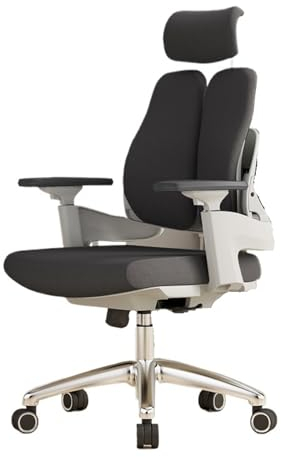 Bürostuhl Ergonomischer Schreibtischstuhl, Chefsessel, verstellbarer Sitz, hohe Rückenlehne, Bürostuhl, rollbarer Schreibtischstuhl mit verstellbarer Armlehne, Lordosenstütze, Kopfstütze Schreibtischs
