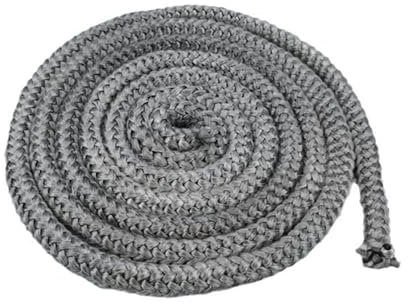 SIGANDG Joint Tressé pour Insert et Poêle 8mm x 4m, Joint d'Étanchéité en Fibre de Verre Remplacement,Joint Insert Cheminée pour Poele a Bois, Cheminée, Chaleur