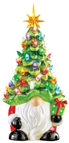 Weihnachtsdeko Schneemann Figuren | 25 cm beleuchtete kleine Weihnachtsfiguren | Batteriebetriebene Schneemann Deko für Tischdeko, Weihnachten Geschenke, Dinner Party Zubehör (Stil 10)