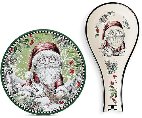Egan Set sotto pentola e poggia mestolo Natalizio raffigurato Babbo Natale. La referenza è: 120152
