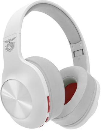 Benfica Hama Calypso Kabellose Bluetooth-Kopfhörer (On-Ear-Kopfhörer mit 60 Stunden Musik, Kopfhörer mit gepolstertem Kopfband, faltbar, Lautstärkeregler), Weiß