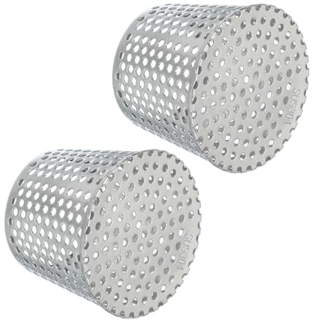 PATIKIL 2 Pc Filtro Per Grondaia 4.3-3.5 Tappo Di Terminazione PVC Conico | Griglia Copertura Ventilazione Tetto, Copertura Tubo Di Filtro Di Protezione, Acciaio Inossidabile, Per Grondaia