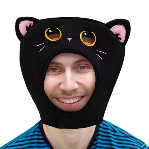 Generisk kattöra, katthatt | Plyschkatt huvudbonad med öron | Cosplay tillbehör, stoppad djurmössa, inredning, varm festfotorekvisita, för påskfödelsedag