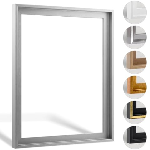 Haak Schattenfugenrahmen Levi in Alu geschliffen 90 X 130 cm für Keilrahmenbilder und Leinwände