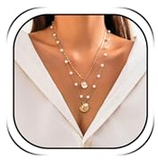 YANCHUN Shell Necklace Layer Starfish Charm Necklace for Women Boho Seashell Jewellery Halloween Costumes Ocean Jewelry