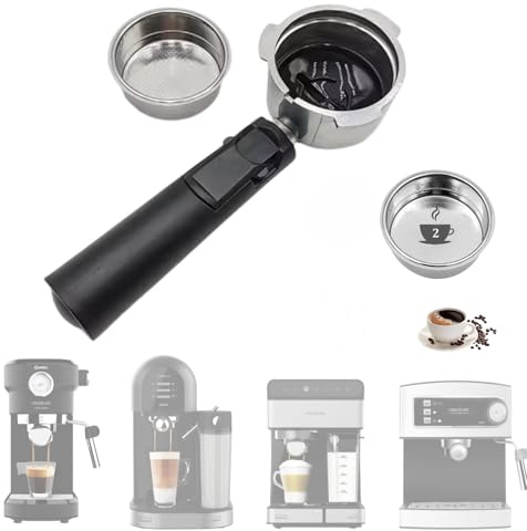 Roboparts Kaffeefilterhalter Edelstahl 51mm für Cecotec Power Expresso 20, Cafelizzia 790, Power Instact-ccino 20