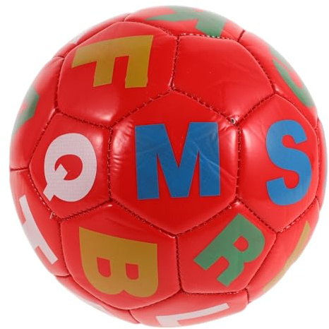WEKAMOS Balón de Fútbol Infantil Inflable Educativo con Alfabeto y Colores para Balón Pequeño para Interior y Exterior Juguete de Desarrollo Cognitivo para Bebés