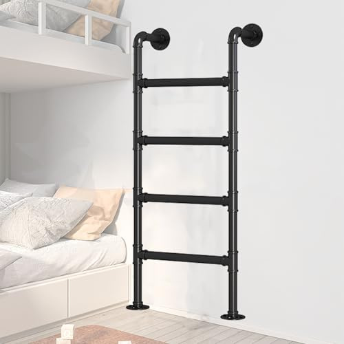 ZENSTYW Escalera De Pared para Ático,Escalera para Interior De Litera,Escalera De Escape De Incendios,Escalera De Escalada Universal,Carga De 330 Libras(4.9ft)