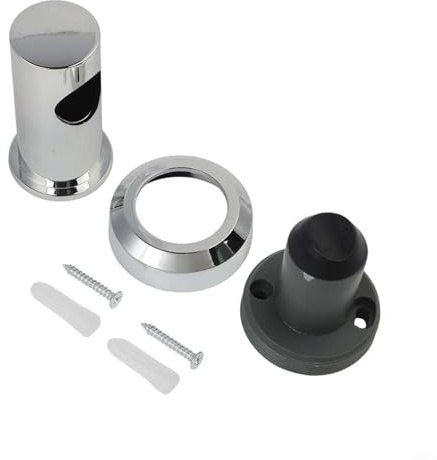 Wandhalterung für Duschstange, Chrom, 22 mm, widerstandsfähiger ABS-Abstandshalter mit Montageschraube – kompatibel mit 21,5–22 mm Rohren