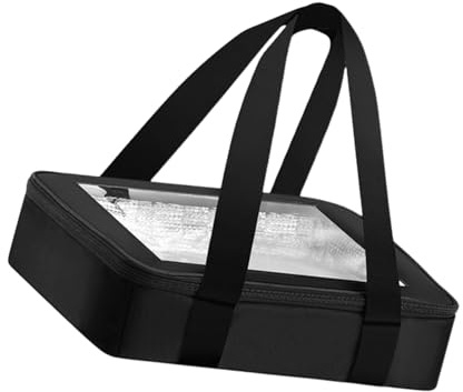 Avejjbaey Récipient à vaisselle étanche avec doublure en aluminium - Sac de transport alimentaire isotherme portable - Sac de transport alimentaire pliable