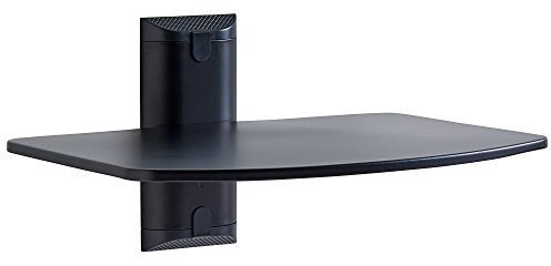 ECHOGEAR Steel Wall-Mounted AV Shelf Supports up to 6.8 kg of Streaming Devices, Game Consoles, and Cable Boxes - EGAV1-B2
