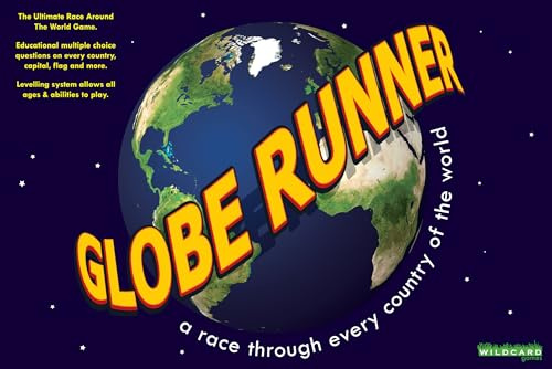Wild Card Games GLOBE RUNNER – Educational Family Board Game for 2-6 Players, Ages 9+, Travels Through Every Country