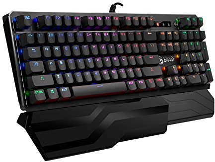 Bloody Light Strike (LK Waage) Optische Gaming Tastatur – RGB LED-Hintergrundbeleuchtung Mehrfarbig B975 - Orange Switch (Tactile & Clicky) Full Size