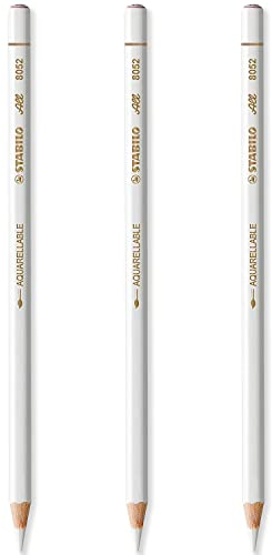 STABILO All Aquarell-Effekt-Bleistifte, 3 Stück, Weiß