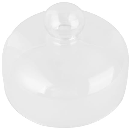 HEMOTON 18x18cm Glashaube Fliegenhaube Abdeckhaube Transparent Glasglocke Kuchenglocke Tortenglocke Obsthaube Kuchenabdeckung für Picknicks Camping Weihnachten Neujahr Party Tischdeko