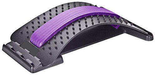 chi-enterprise Rückenstrecker mit Massagenoppen | Rückendehner Trainingsgerät Fitnessgerät Fitness Training Massagegerät | Entspannung und Haltungskorrektur (Lila)