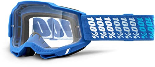 100% Accuri 2 Yarger Fahrradbrille, Blau, transparente Gläser