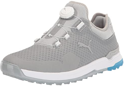 PUMA Herren ProAdapt Alphacat Disc Golfschuh, High Rise Silver-Ibiza Blue, 41 EU