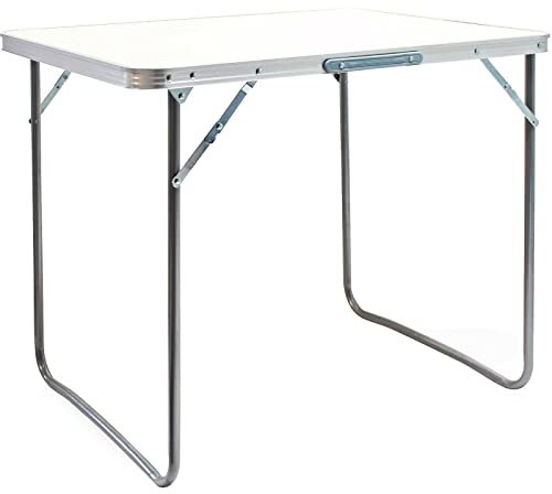 ZENO Folding Table 2.6ft | Standing Table for Camping | Hiking | Picnic Table | Aluminium Alloy Office Computer Desks with Carry Handle | 80CM