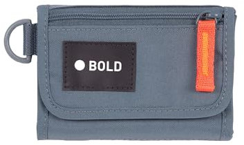 BOLD Lässig Kinder Geldbeutel mit Klettverschluss und transparenten Sichtfenster/School Wallet Bold blue