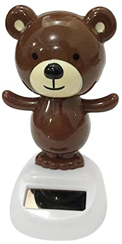 Solar Powered Dancing Toys, Solar Dancing Bear for Car Dashboard, Cute Shaking Head Swinging Bear Toys, Solar Dancing Figures for Car Desk Home Decoration, for Driver
