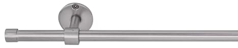ondeco Moderne All-in-One Gardinenstange ausziehbar für Wand- oder Deckenmontage Edelstahl-Optik 160-280 cm