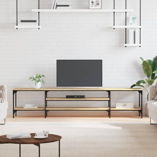 ShCuShan TV-Schrank Sonoma-Eiche 201x35x45 cm Holzwerkstoff & Eisen Tv MöBel Industrial MöBel