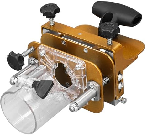 Maschera per Mortasare 2 in 1, Staffa per Scanalatura con Fissaggio Invisibile Maschera per Mortasa e Tenone per Fresatrice Utensile Multifunzionale per Scanalatura per la