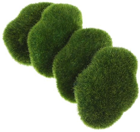 Lurrose Your Space 4 Stück Realistische Kunstmoossteine ​​aus Kunststoff Künstliches Moos Für Basteldekoration