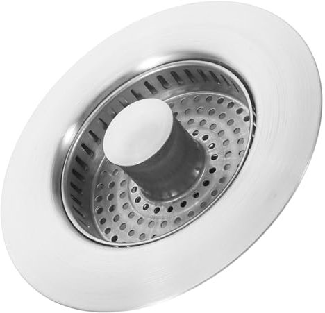 Cabilock Stainless Steel Drain Basket Sink Strainer Stopper Kitchen Sink Cover Filter Basket Multi-functional