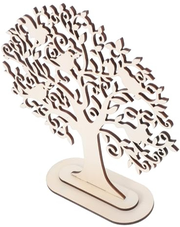 MAGICLULU Geldbaumdekoration holzfiguren Garten Statue Glückwunschgeschenk Wohnkultur DIY-Kit-Dekoration gefälschter Geldbaum Akzente im Holzdekor Holz Baum hölzerner Baum Ornamente Beige