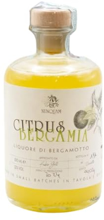 Liquore artigianale di Bergamotto Citrus Bergamia - Opificio Nunquam. Produzione artigianale ottenuta dalla sola infusione di scorze di Bergamotto in alcool biologico. Ml.500