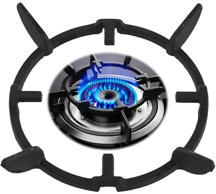 Wok Ring, 17cm Diameter Cast Iron Wok Support Ring, Universal Stove Rack, Stove Pan Support for Wok Gas Hob, Non Slip Cooktop Range Pan Rack, Stove Accessories, Stand for Cooktop Range Pan, Milk Pot