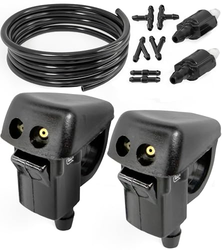 Windscreen Washer Nozzles Repair Kit Compatible with Range Rover Sport 2005 to 2016 & Land Rover Discovery 3 4 - Front Wiper Washer Spray Jets Replaces LR048615 LR1015853 by Click&Fit