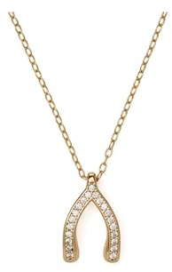kate spade new york Women's Brass Dream Big Pendant Necklace, Clear/Gold, Cubic Zirconia, Adult Fashion, Irregular Stone, Lobster Clasp, 2.9g